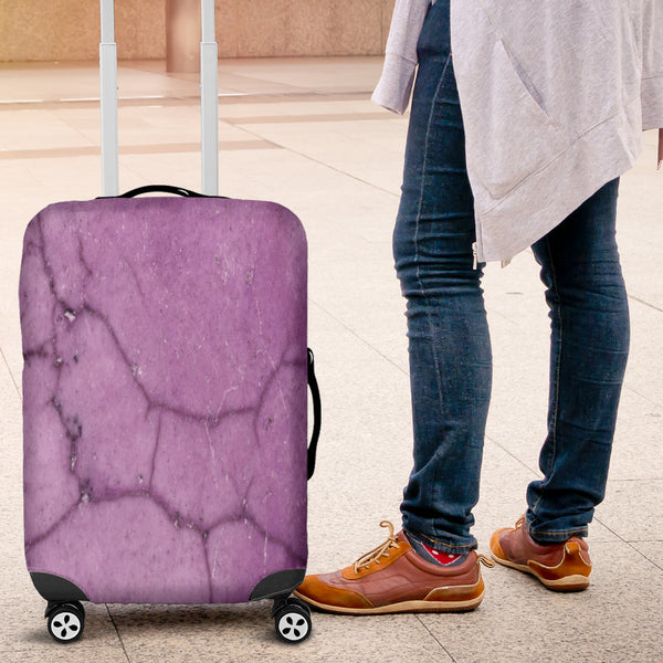 Dirty Purple Marble Tile Luggage Cover