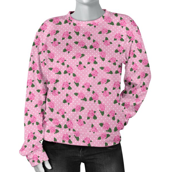 Custom Made Printed Designs Women's (B2)Sweater Ballerina Rose
