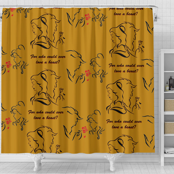 Beauty And The Beast Love Shower Curtain