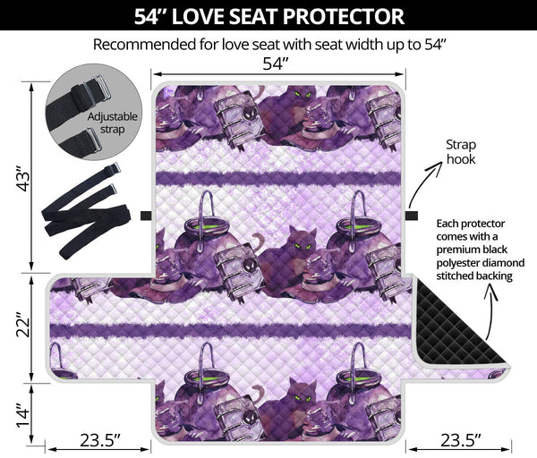 54'' Futon Sofa Protector Premium Polyster Fabric Custom Design Witch 13