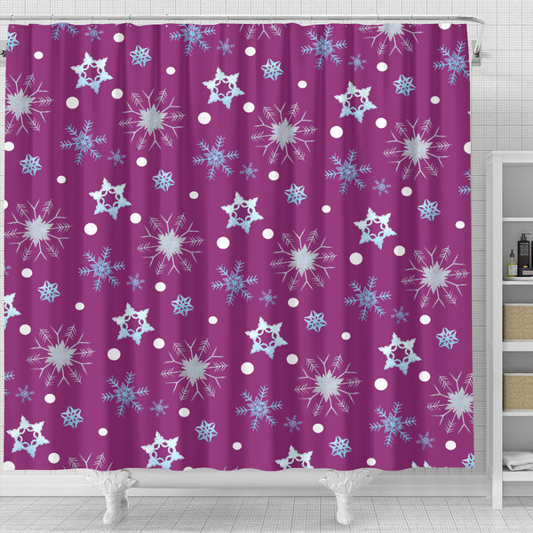 Frozen Snowing Shower Curtain - STUDIO 11 COUTURE