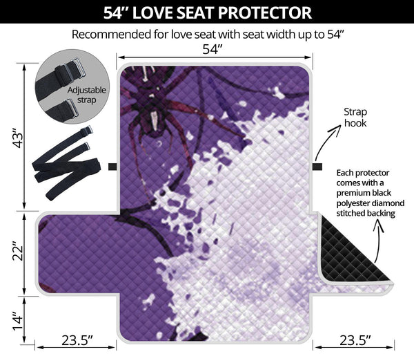 54'' Futon Sofa Protector Premium Polyster Fabric Custom Design Witch 04