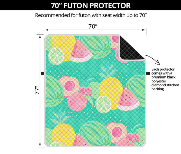 70'' Futon Sofa Protector Premium Polyster Fabric Custom Design Fruits 03