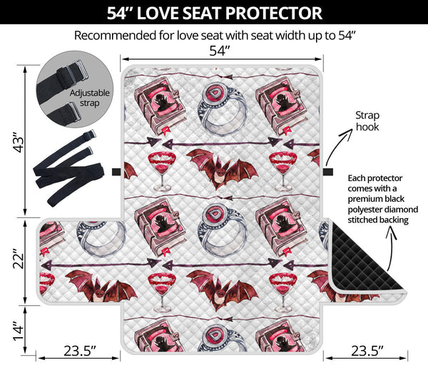54'' Futon Sofa Protector Premium Polyster Fabric Custom Design Vampire 12