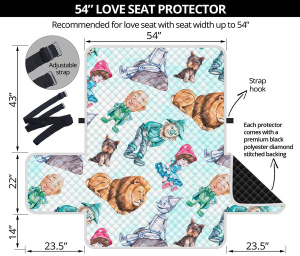 54'' Futon Sofa Protector Premium Polyster Fabric Custom Design Wizard Of OZ 09