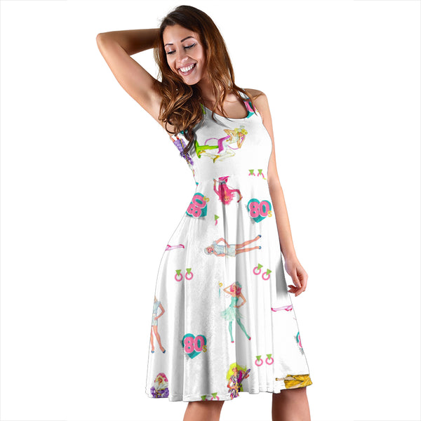 Women's Dress, No Sleeves, Custom Dress, Midi Dress, Jem and Holograms 06