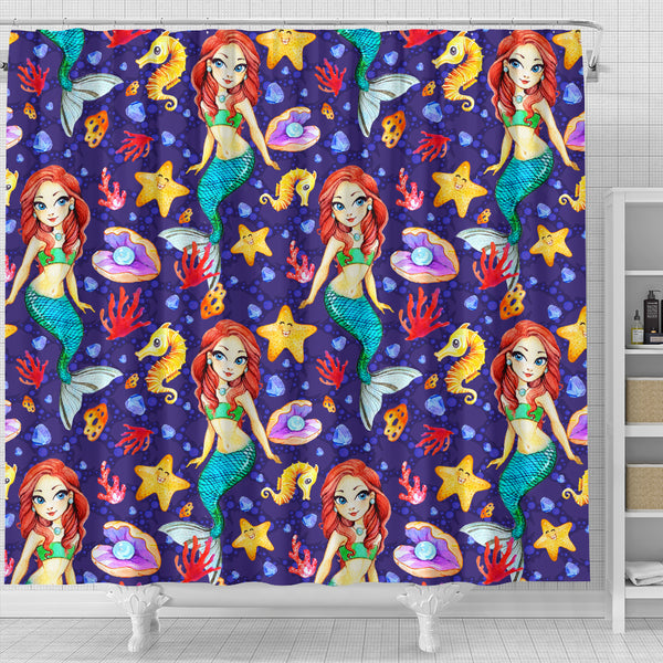 Mermaid 3 Shower Curtain - STUDIO 11 COUTURE