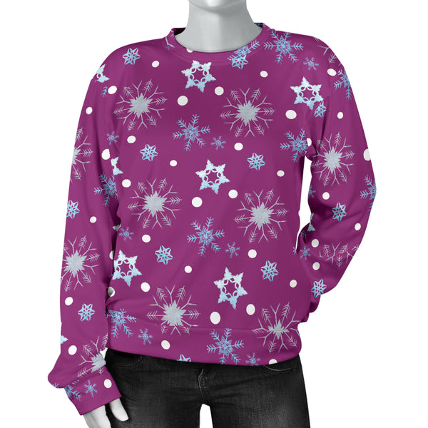 Custom Made Printed Designs Women's (S1) Sweater Snow Queen
