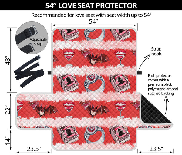 54'' Futon Sofa Protector Premium Polyster Fabric Custom Design Vampire 04