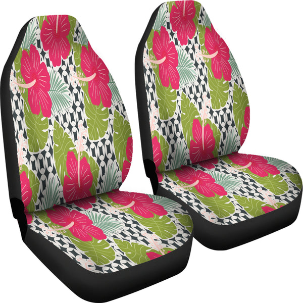 Tropical Hibiscus Flower Car Seat Covers