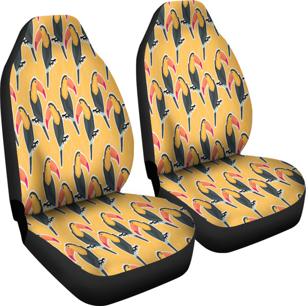 Tropical Yellow Tucan Bird Car Seat Covers