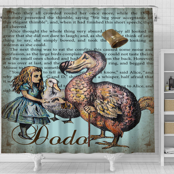 Dodo Alice In Wonderland Shower Curtain