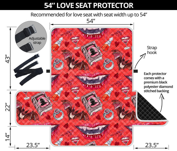 54'' Futon Sofa Protector Premium Polyster Fabric Custom Design Vampire 08