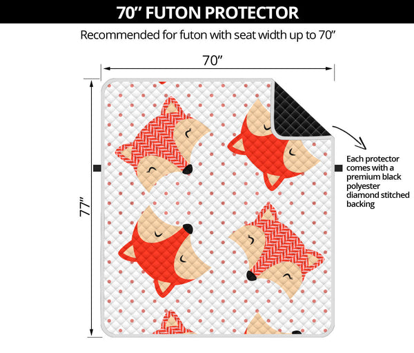 70'' Futon Sofa Protector Premium Polyster Fabric Custom Design Foxes 10