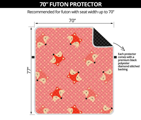 70'' Futon Sofa Protector Premium Polyster Fabric Custom Design Foxes 03