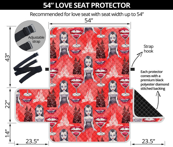54'' Futon Sofa Protector Premium Polyster Fabric Custom Design Vampire 07