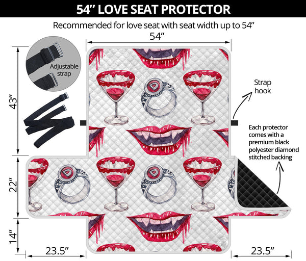 54'' Futon Sofa Protector Premium Polyster Fabric Custom Design Vampire 02