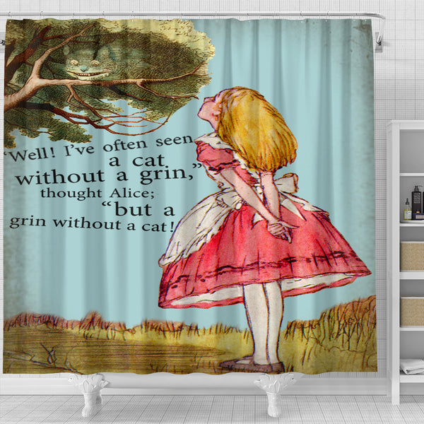 A Cat Without A Grin Shower Curtain - STUDIO 11 COUTURE