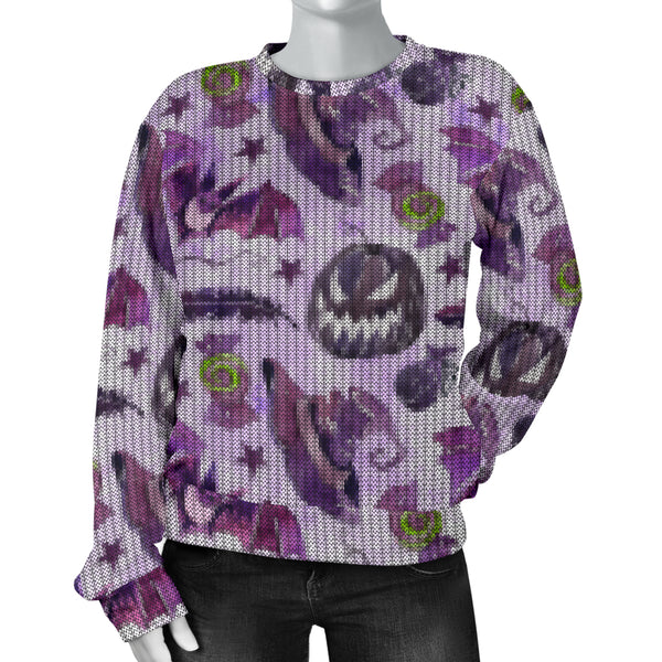 Custom Made Printed Designs Women's Witch Theme (5) Sweater