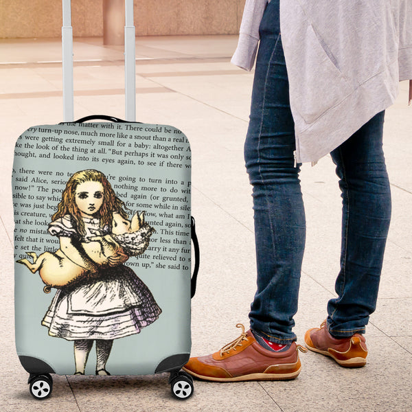 Alice And The Pig Luggage Cover - STUDIO 11 COUTURE