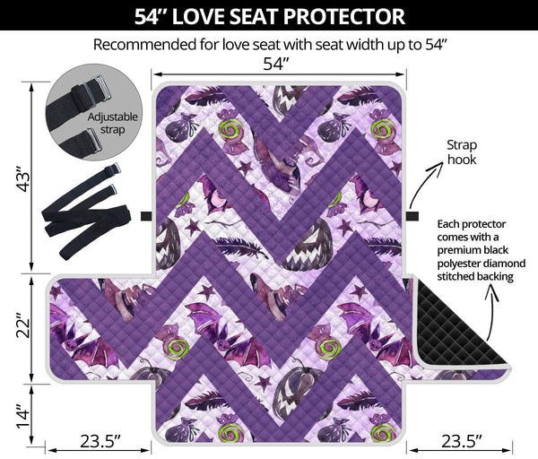 54'' Futon Sofa Protector Premium Polyster Fabric Custom Design Witch 08