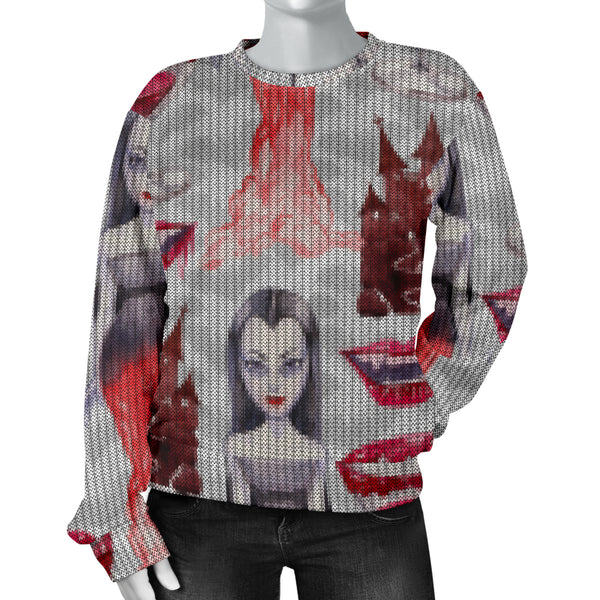 Custom Made Printed Designs Women's Vampire Theme (2) Sweater