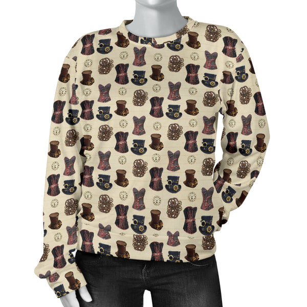 Custom Made Printed Designs Women's (P2) Sweater Steam Punk