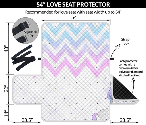 54'' Futon Sofa Protector Premium Polyster Fabric Custom Design Unicorn 06