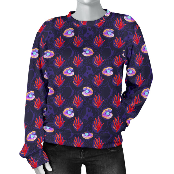 Custom Made Printed Designs Women's (D5) Sweater Mermaid