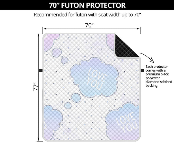 70'' Futon Sofa Protector Premium Polyster Fabric Custom Design Unicorn 02