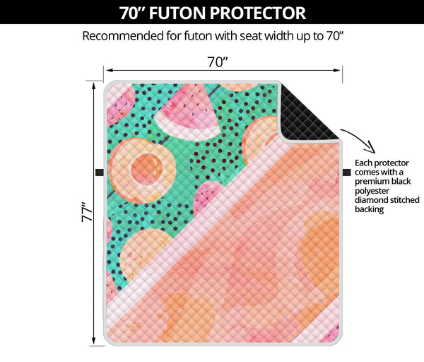 70'' Futon Sofa Protector Premium Polyster Fabric Custom Design Fruits 02