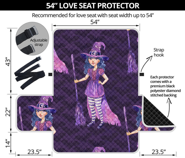 54'' Futon Sofa Protector Premium Polyster Fabric Custom Design Witch 11