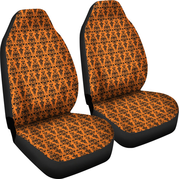 Trick or Treat Damask Halloween Gothic Car Seat Covers