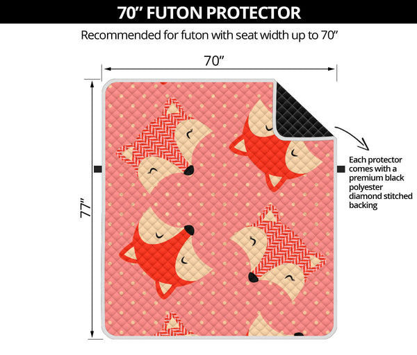 70'' Futon Sofa Protector Premium Polyster Fabric Custom Design Foxes 12