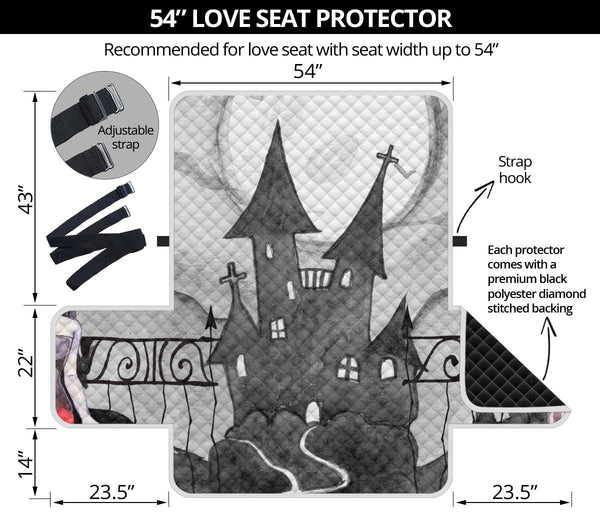 54'' Futon Sofa Protector Premium Polyster Fabric Custom Design Vampire 14