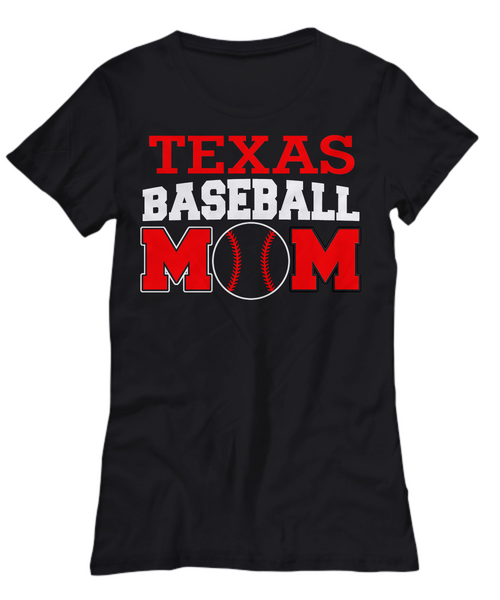 Women and Men Tee Shirt T-Shirt Hoodie Sweatshirt Texas Baseball Mom