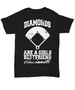 Women and Men Tee Shirt T-Shirt Hoodie Sweatshirt Diamonds Are A Girls Best Friend Cincinnati