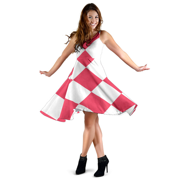 Women's Dress, No Sleeves, Custom Dress, Midi Dress, Alice In Wonderland 4-08