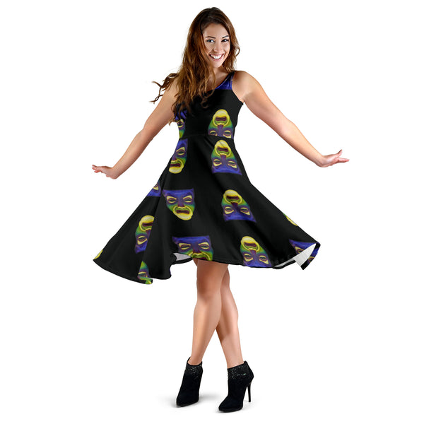 Women's Dress, No Sleeves, Custom Dress, Midi Dress, Snow White 09