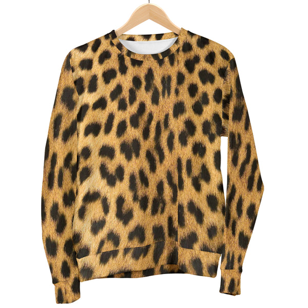 Custom Made Printed Designs Women's (Cheetah B) Sweater Animal Skin Texture