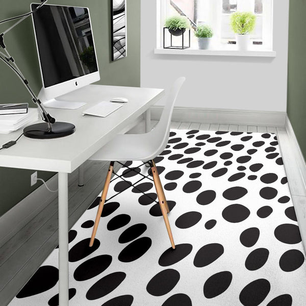 Floor Rug Animal Print Black And White Dress 04