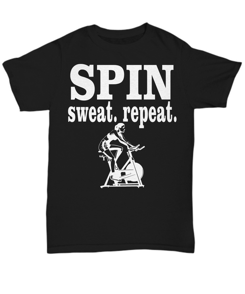 Women and Men Tee Shirt T-Shirt Hoodie Sweatshirt Spin. Sweat. Repeat.