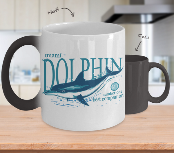 Color Changing Mug Animals Miami Dolphin Number One Best Companion