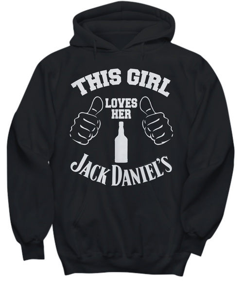 Women and Men Tee Shirt T-Shirt Hoodie Sweatshirt This Girl Loves Her Jack Daniel's