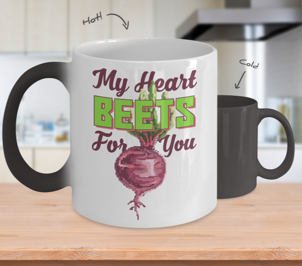 Color Changing Mug Retro 80s 90s Nostalgic My Heart Beets For you