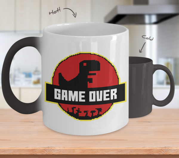 Color Changing Mug Retro 80s 90s Nostalgic Game Over Park