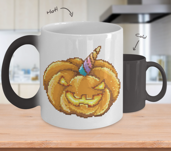 Color Changing Mug Retro 80s 90s Nostalgic Jack O Unicorn