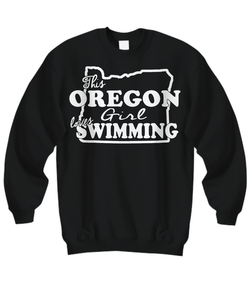Women and Men Tee Shirt T-Shirt Hoodie Sweatshirt This Oregon Girl Loves Swimming