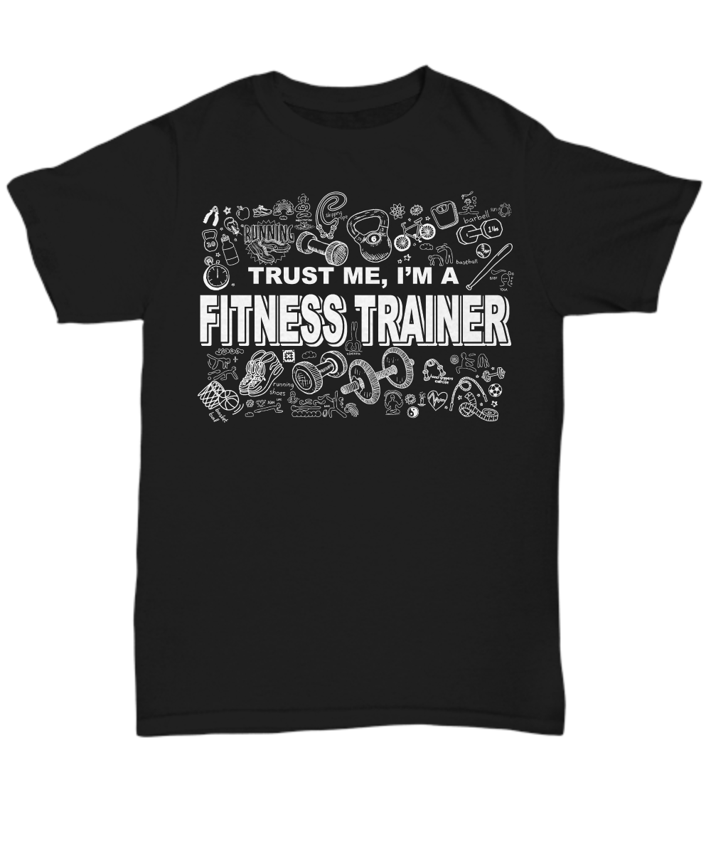 Women and Men Tee Shirt T-Shirt Hoodie Sweatshirt Trust Me, I'm A Fitness Trainer