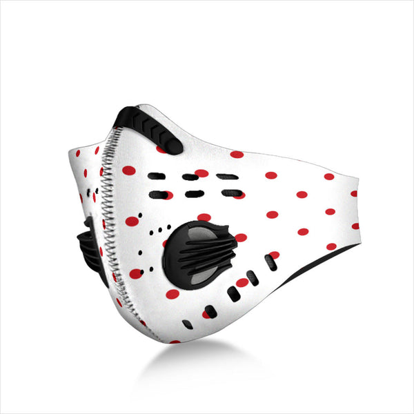 Premium Face Mask - Premium Face Mask With Filters and Breathable Valves Dotted Design 3